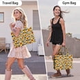 thumbnail image 6 of Large Capacity Tote Bag,Black White Stripe Sunflower Pattern Handbag Fashion Luxury Tote Bag,15.7"x13"x 5.1" Inches,Laptop Compatible, 6 of 6