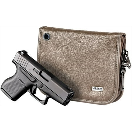 Liberty Sub-Compact Magnetic Locking Handgun Case (Brown Leather) (6 x
