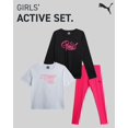 thumbnail image 2 of Conjunto de leggings PUMA de manga larga para niñas, estilo deportivo, 3 piezas, 2 of 7