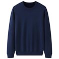 thumbnail image 1 of Pull Homme Col Rond Manches Longues Stretch Slim Fit Casual, 1 of 1