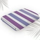 thumbnail image 3 of Toalla de Baño Diseño de Rayas Moradas Lineas Bicolores Ligera Y Suave, 3 of 5