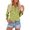 A02_Yellow, variant on Floral Prints Blouses for Womens 3/4 Sleeve Tunics Tops Henley Neck Tees Shirts Button Down Pullover Sweater Blouses Loose Fitted Sweatshirt Comfort Casual Tunics Blouse