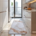 thumbnail image 4 of White Rose Gold Marble Pattern Kitchen Rug Mat,Kitchen Runner Rugs Non Skid Washable,Decorative Kitchen Floor Mats for Kitchen,Sink,Laundry,17"x47.2", 4 of 7