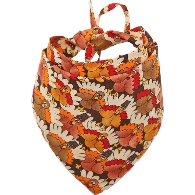 Thanksgiving Dog Bandana Fall Autumn Reversible Triangle Bibs Scarf Accessories for Dogs Cats Pets