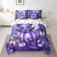 thumbnail image 2 of jejeloiu Magic Animal Dragon Bedding Comforter Set 7 Pieces,Halloween Pumpkin Full Bedding Set,Glitter Stars Print Fitted Sheet Flat Sheet For Teen,Microfiber Bedroom Decoration Reversible, 2 of 8