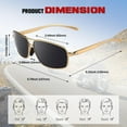 thumbnail image 4 of Sunier Classic Polarized Sunglasses for Men, Al-Mg Frame Men Shades,100% UV400, 4 of 8