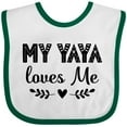 thumbnail image 3 of Inktastic My Yaya Loves Me Grandchild Girls Baby Bib, 3 of 4