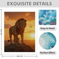 thumbnail image 3 of Diamond Art Kit for Adults, Lion Cubs Sunset Rock Scene Diamond Painting for Adults Beginners, DIY Diamond Art Painting Kits, 5D Diamond Painting Crafts for Home Decor 12x16 Frameless, 3 of 7