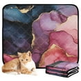 thumbnail image 2 of Qxltty Gilt Pink Patterns Cat litter Pads Pet Set of 2 Diaper Mats Center Anti-leakage Layer Absorbent Soft and Comfortable, 2 of 7