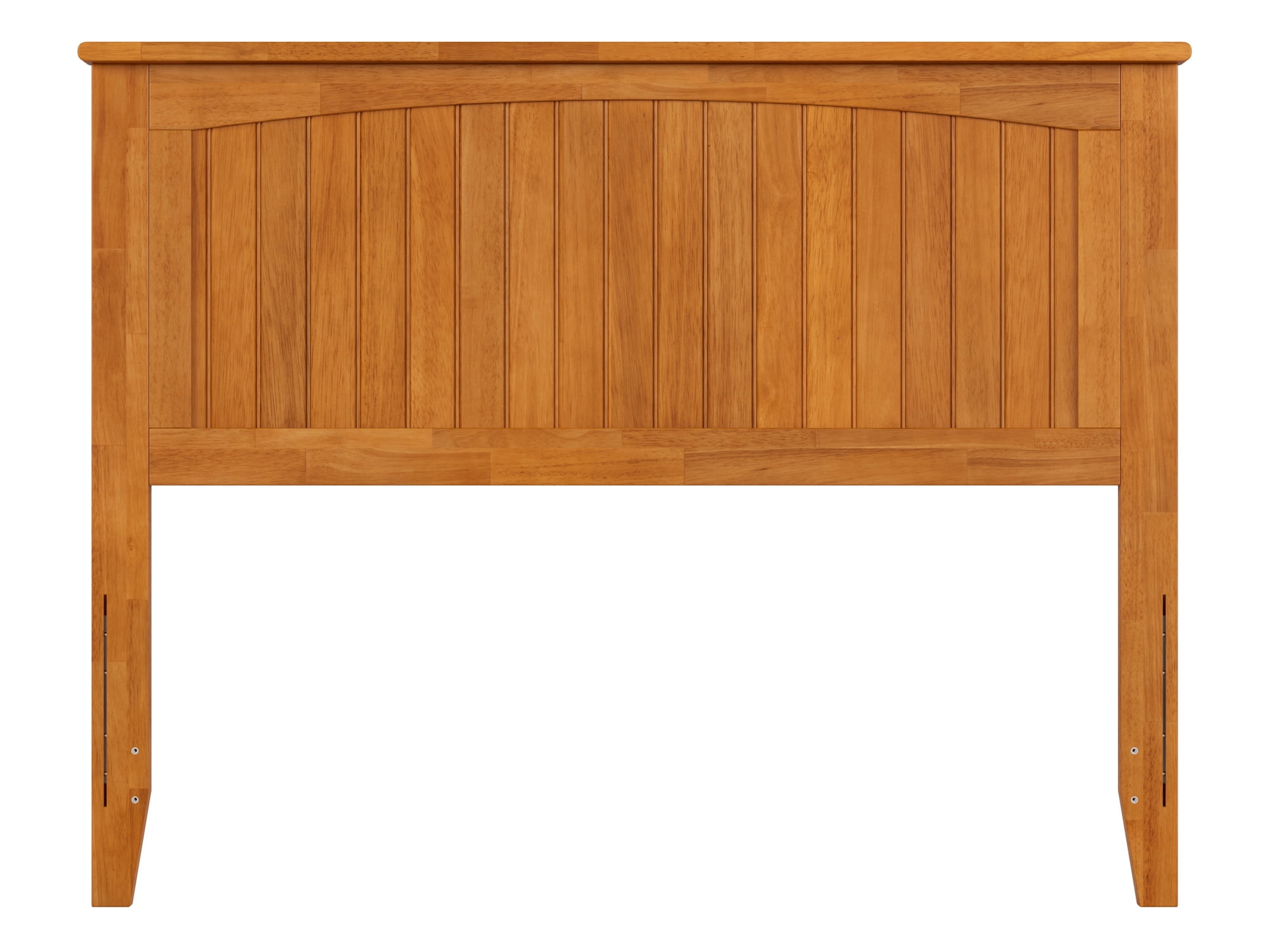 AFI Nantucket Full Solid Wood Panel Headboard with Attachable Charger, Light Toffee