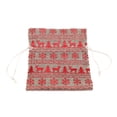 thumbnail image 4 of Bolsa de vino de tela de lino Simple, 8 Uds., con cordón, cubierta decorativa de champán, alce rojo, 4 of 8