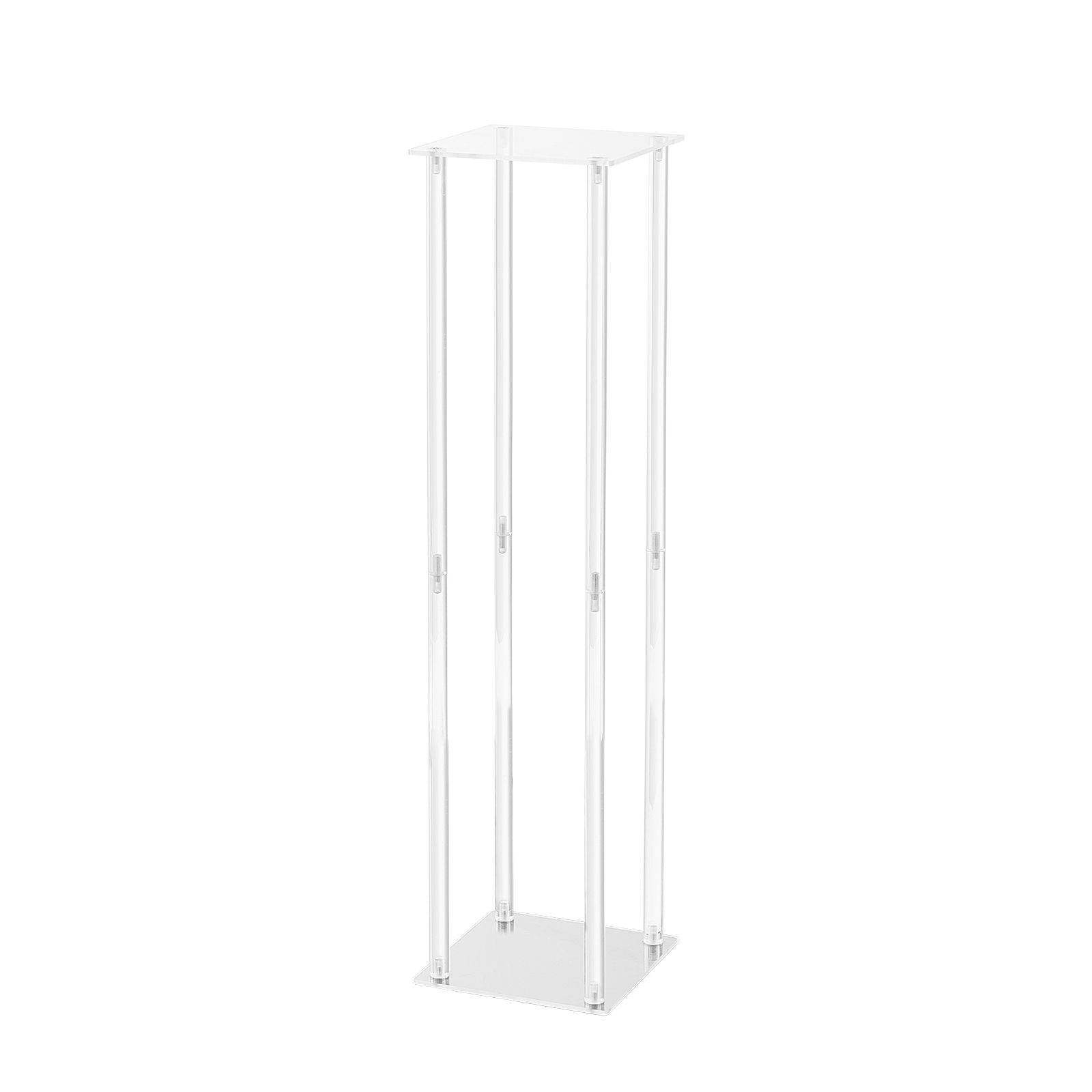 Acrylic Wedding Flower Stand Cube, Geometric Design, 33 lbs Capacity, Tool-Free Assembly, for Tabletop Background Event Decoration