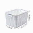 thumbnail image 3 of 2-Pack Plastic Laundry Basket with Handles - Foldable Hamper for Clothes Toys Dorm Room Organization 31L Capacity, 3 of 8