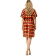 thumbnail image 2 of HAPPY BAY Women's Bathing Suit Swimwear Cover-up Mini Wrap Dresses XL-XXL Ruby, Checks, 2 of 5