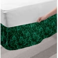 thumbnail image 2 of Floral Bed Skirt, Abstract Blooming Nature with Petals and Leaves Green Toned Illustration, Elastic Bedskirt Dust Ruffle Wrap Around for Bedding Decor, 4 Sizes, Jade Green Pale Green, by Ambesonne, 2 of 2