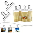 thumbnail image 4 of 10 clips de metal anchos para chips de 3.0 in, clips de sellado para bolsas de aperitivos, abrazaderas de papel de acero inoxidable, resistentes para paquetes de alimentos de cocina y oficina, 4 of 5
