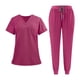 thumbnail image 5 of Conjunto de uniforme médico para mujer, trajes de trabajo de enfermera para spa y belleza. Rosa, 5 of 9