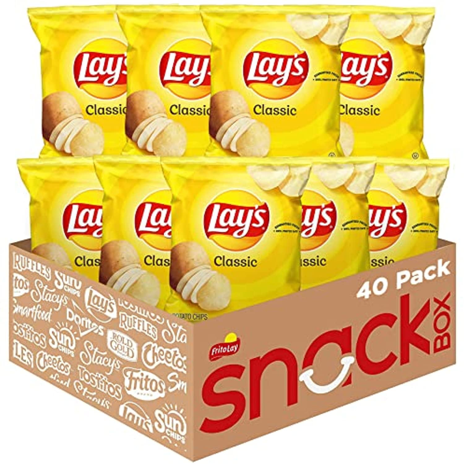 Lays Classic Potato Chips, 1 Oz (Pack Of 40)
