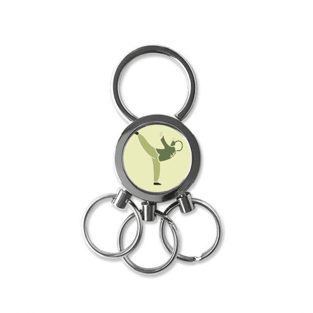 Llavero de metal Unbranded Patron KungFu de acero inoxidable 7 x 2.8cm