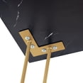 thumbnail image 6 of Zeeyh D&N Beauty Table consoles table side end table modern marble MDF top,with sturdy glod metal legs for bedroom, living room, Dining room, Kitchen ,Black, single,39.37''L 19.69''W 28.34''H, 6 of 7