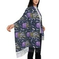 thumbnail image 4 of Gaeub Lavender Flowers Print Tassel Scarf,Wraps Scarves for Women,Winter Scarf,Cold Weather Shawls,Ideal for Travel, 4 of 8
