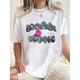 thumbnail image 1 of Camisetas para mujer Verano manga corta Tops para DeportesWomen'S Creative Diamond Teeth Pattern Print Short Sleeve T-Shirt, Casual Crew Neck Polyester Blend Tee, Fashionable Relaxed Fit Summer Top, 1 of 6