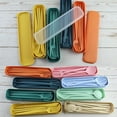 thumbnail image 4 of Yuarrent Juego de cubiertos de madera hecho saludable para trigo para paja Juego de cubiertos de viaje fácil de limpiar Cocina y Comedor azul, 4 of 6