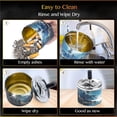thumbnail image 7 of Vintage Cigarettes Ashtray with Lid for Indoor or Outdoor Cigar Ashtrays for Men, Large Ash Tray with Spinning Tray for Smokers (Nature), 7 of 7