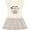 Natural with Stripes, variant on My Aunt Graduated and I'm Super Proud Girls Toddler Dress