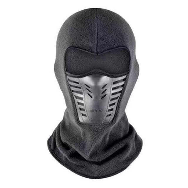 Motorcycle Balaclava Skull Print Full Face Mask, Stretch Fleece Thermal Headwear for Motorbike, Skiing, Cycling, Windproof & Cold Protection, Winter Rider Gear