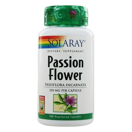 Solaray Passion Flower Aerial Extract 350mg | Healthy Relaxation & Focus Support | May Help Calm Mental Chatter & Restlessness | 100 VegCaps