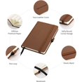 thumbnail image 3 of UTAH-2 Pack Pocket Notebook Journal with Pen Loop, 3.8" x 5.7" Mini Journal Notepad Small Notebook,100Gsm Premium Thick Paper with Pocket（Brown, Ruled）, 3 of 4