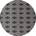 thumbnail image 1 of Ahgly Company Machine Washable Indoor Round Contemporary Gunmetal Gray Area Rugs, 4' Round, 1 of 7