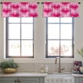 thumbnail image 3 of LALILO Kitchen Curtain Valance Ethnic Pink With Hearts Boho Rod Pocket Window Curtain 52"x 18" Set of 2, 3 of 5