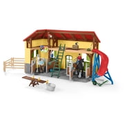 Schleich - Farm World: Horse Stable Set with Rider Figurines, Horse Toys & Accessories, 82 Pcs
