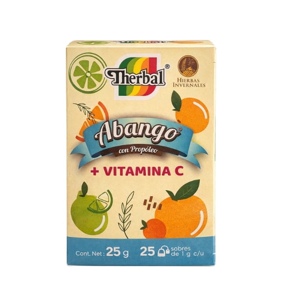 Therbal Abango Herbal Tea with Propolis & Vitamin C, 25 Tea Bags, Caffeine Free Herbal Infusion, Natural Herbal Tea Bags