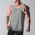 thumbnail image 4 of Awwp Mens Tops Men’S Muscle Tank Top Athletic Sleeveless Shirt Breathable Cotton/Polyester Blend for Gym And Casual Wear Grey XL, 4 of 6