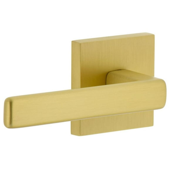Viaggio Qadlus_Psg_238_Lh Quadrato Left Handed Solid Brass Passage Door Lever Set - Brass