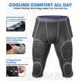 thumbnail image 2 of Exxact Sports Combat 7-Pad Youth Football Girdle with Cup Pocket, Padded Compression Shorts with Integrated Pads, Boys Girdle Football (YXL, Black Combat), 2 of 7