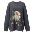 thumbnail image 4 of Pntutb Mujer Navidad Casual Manga Larga Cuello Redondo Impreso Señoras Sudadera tops Pntutb Pntutb-3085, 4 of 7
