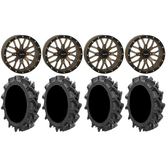 System 3 ST-3 Bronze 18" Wheels 34" MotoHavok Tires Sportsman RZR Ranger