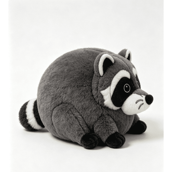 Jimothy Plush, Striped Tail Raccoon Plush Doll Fluffy Stuffed Animal Desk Display Toy