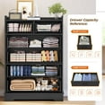 thumbnail image 4 of Aunfebrco 6 Drawer Dresser Chest of Drawers Tall Storage Organizer for Bedroom Living Room Hallway, Black, 4 of 9