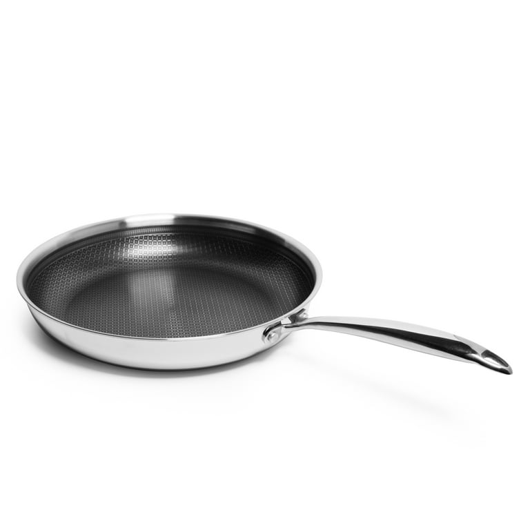 Deluxe 8 Inch Stainless Steel Skillet Pan Nonstick, Gas, Electric,  Induction, Dishwasher Safe