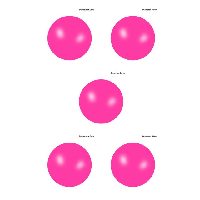 Vogacara Sticky Ball Pared Techo Lanzar Bola Juguete para aliviar el estrés Niños Adultos TPR Vent Toy, Rose Red, 6cm Rosa roja 6CM 5piezas Vogacara CBP170221
