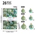 thumbnail image 3 of 26 Pcs Christmas Ornaments Shatterproof Balls 1.57/1.97/2.36 Inch Mini Christmas Tree Decorations with Hanging Loop for Xmas Holiday Party Wedding Wreath Home Indoor Outdoor Decor, 3 of 3