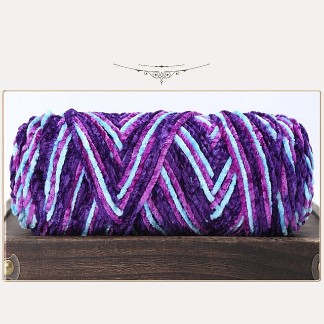 Hilo de chenilla para tejer a crochet en invierno, suave lana trenzada con gancho | Hilo cálido y agradable para la piel para bufandas DIY para adultos, niños y ancianos | Ideal para sombreros,