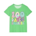 thumbnail image 2 of Fiudx Camiseta para Niños, Mezcla de Poliéster Suave, Cuello Redondo, Manga Corta, Cómoda, Informal, para Uso Diario, para Niños y Niñas, Diseño "100 Días de Clases", para Usar En Las Cuatro Estacion, 2 of 6