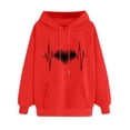 thumbnail image 4 of CAICJ98 Sweatshirts Womens Jacket Colorblock Zip Up Klint Hooded Sweatshirt Red,XXL, 4 of 4