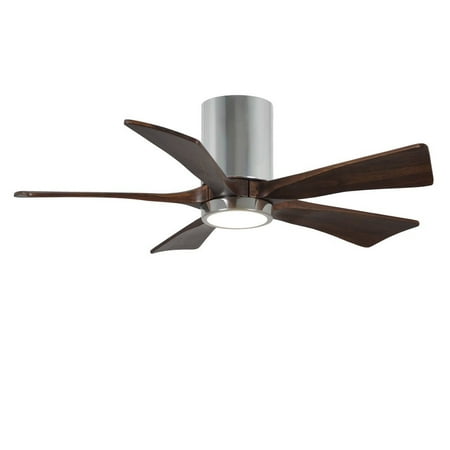 Atlas Irene 42 Polished Chrome Ceiling Fan With Walnut Tone